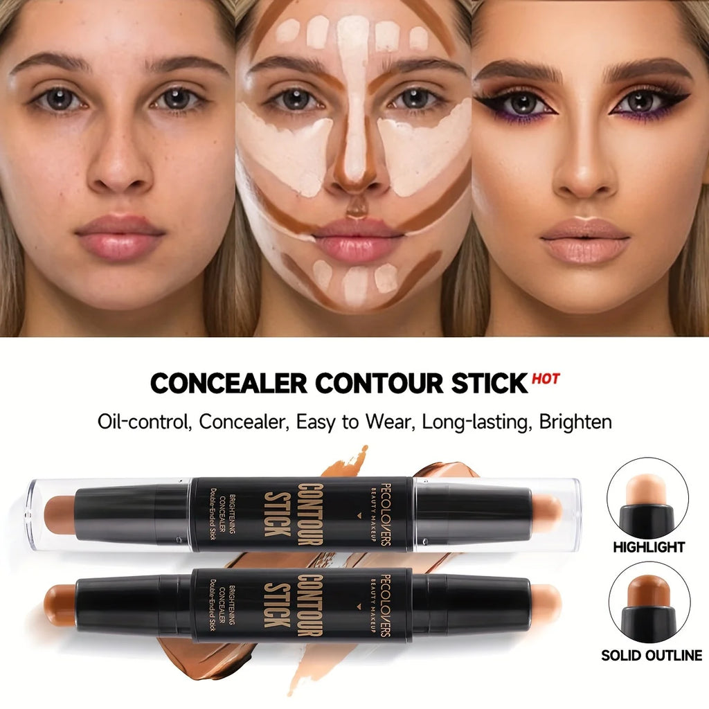 Corretor e Bronzeador Facial | Contorno e Base Creme para Maquilhagem