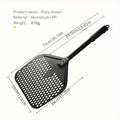 1PC Perforated Pizza Peel, 30.48 X 35.56 Cm Rectangular Pizza Transfer Peel, Professional Aluminum Turning Pizza Paddle