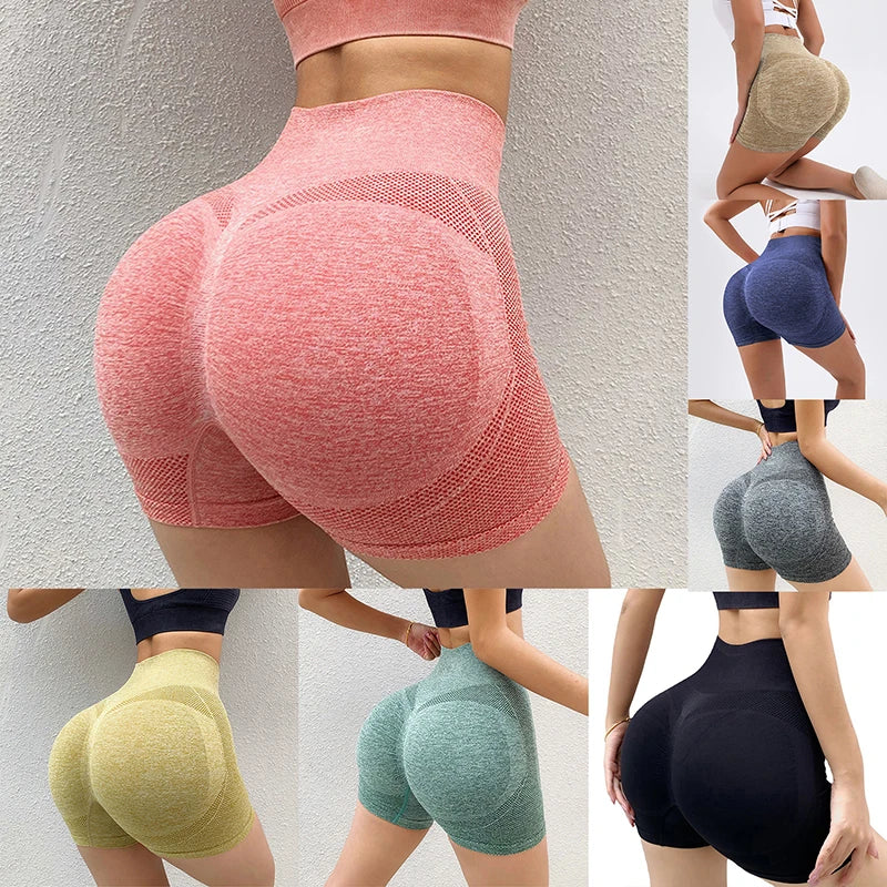 Leggings Shorts Push-Up Cintura Alta | Ciclismo Yoga Jogging Fitness Feminino