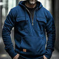 Hoodie Outdoor Espesso Multi-Bolsos Loose | Sport Casual Manga Longa
