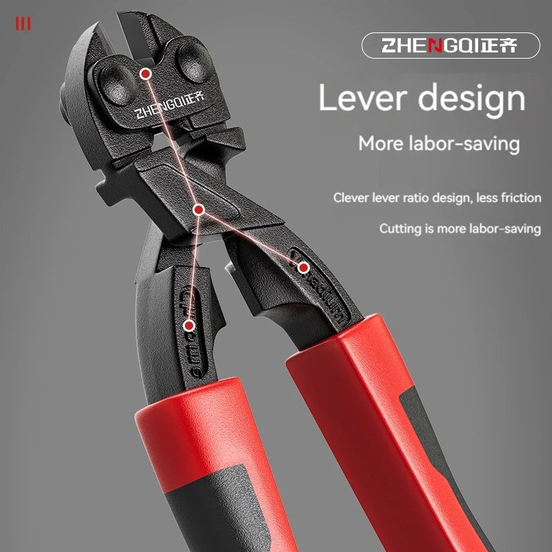 Alicate de corte de arame, alicate de corte de barra de aço, alicate para cortar arame de aço e ferro, tesoura potente, tesoura para cortar arame, la