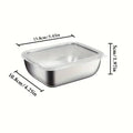 5PCS Stainless Steel Food Storage Containers Stackable Meal Prep Lunch Boxes for Kitchen Fridge Travel Kitchen Storage Solution