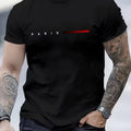 T-Shirt 100% Algodão PARIS Print | Slim Fit Round Neck Verão Casual