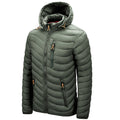 Blusão Puffer Leve com Capuz | Térmico Isolado Inverno Corrida Viagem