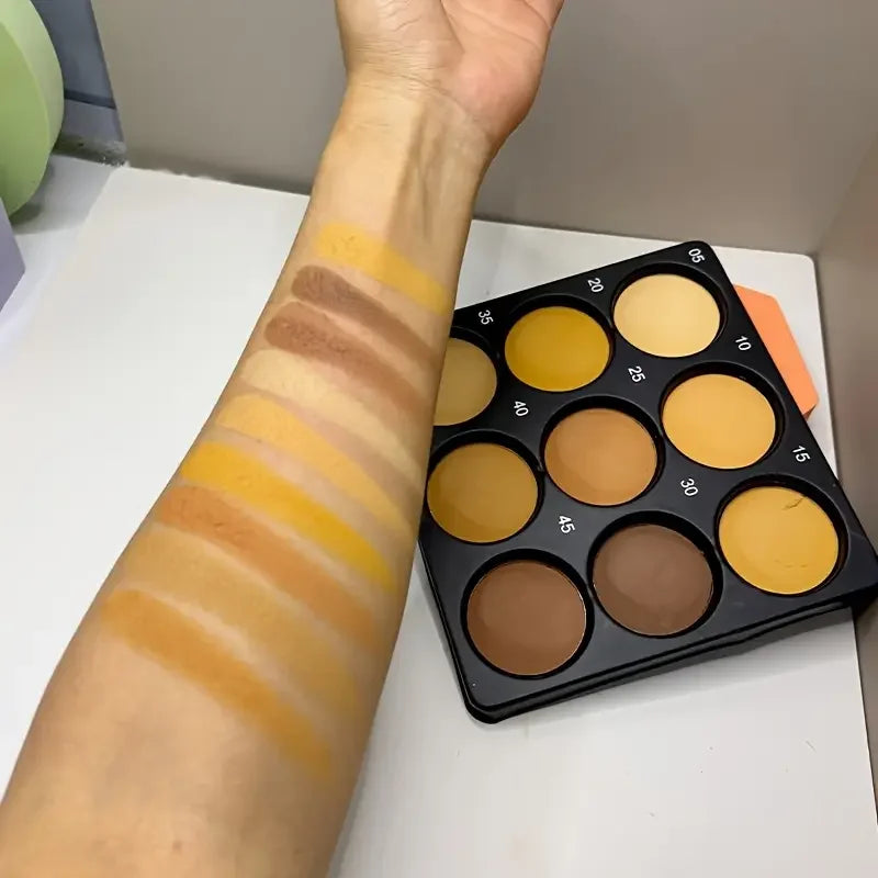 Palete Bronze 9 Cores | Contorno Corretor Fixador Sombra de Nariz