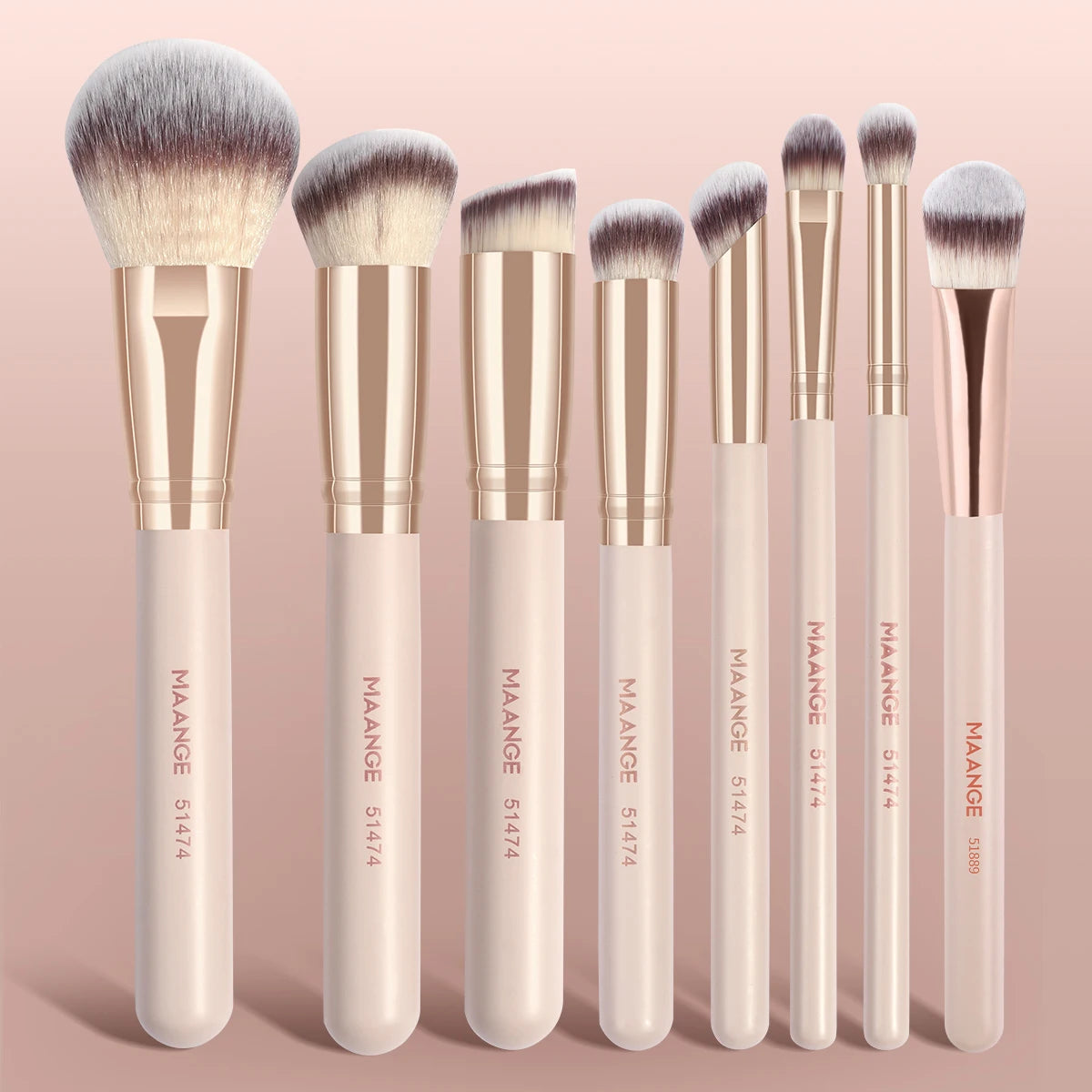 Kit 8 Pincéis Maange Portátil de Viagem | Pó Blush Base Contorno