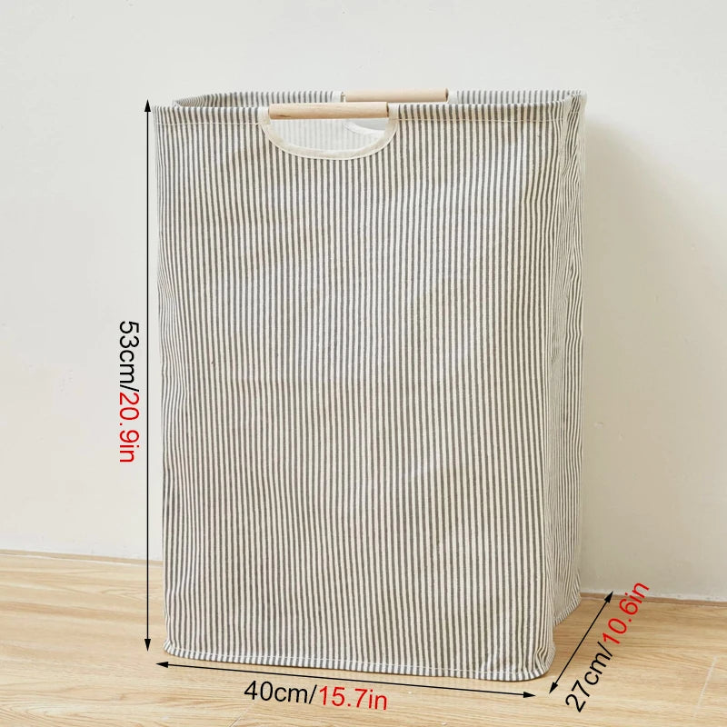 Cesto de roupa suja grande com pega, dobrável, impermeável, cesto de arrumação independente para roupa.