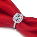 Real 925 Sterling Silver Rings With Shiny Cubic Zirconia For Women Bridal Wedding Engagement Accessory Anel Jewelry