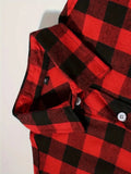 Camisa Flanela Xadrez Clássica Smart Casual | 2 Bolsos Manga Longa Primavera