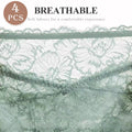 4pcs High Waisted Panties Ladies Jacquard Pattern Sexy Lace Hip Lifting & Shaping Skin Friendly & Soft Comfortable Cotton