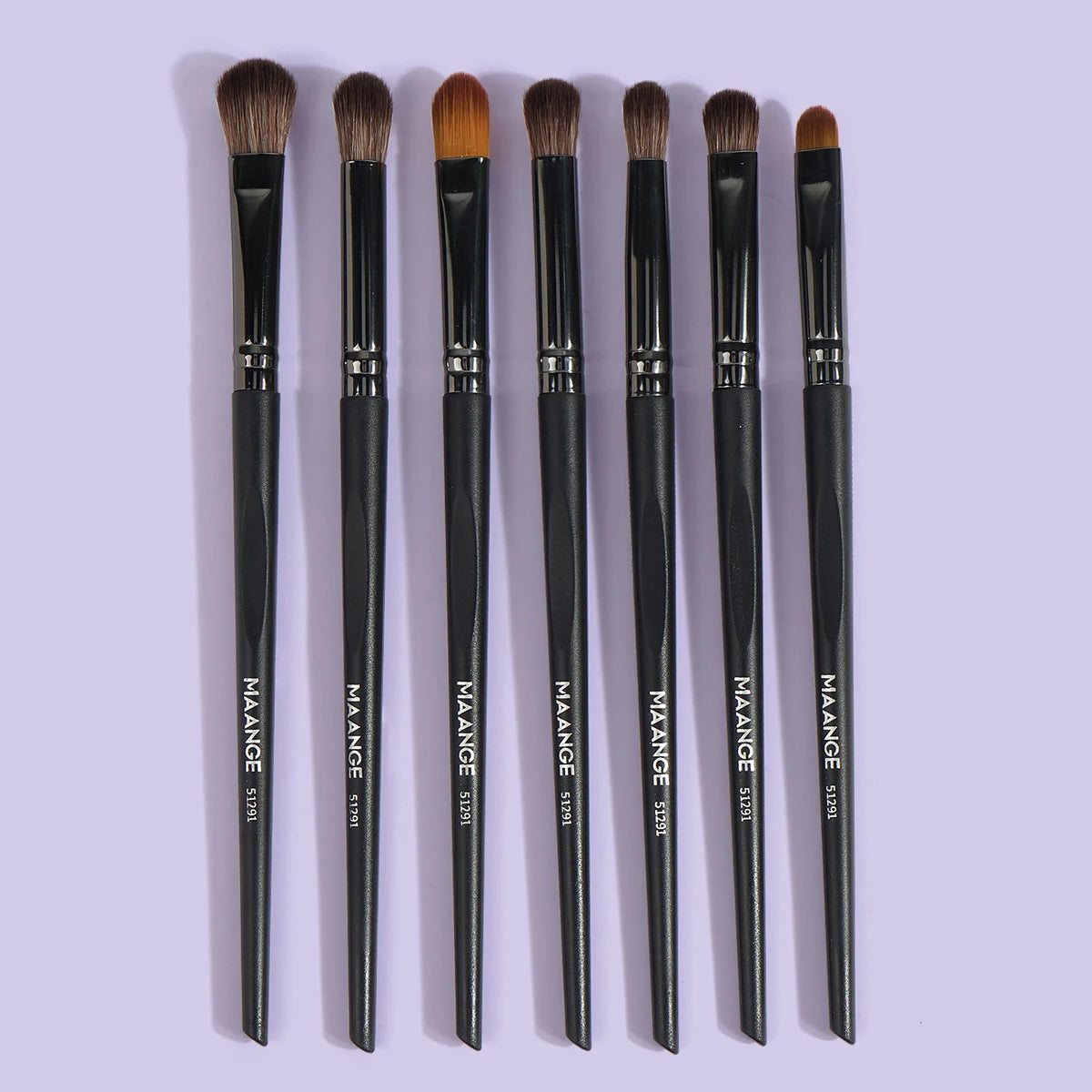 Kit 7 Pincéis para Olhos Maange | Sombras Esfumar e Lábios