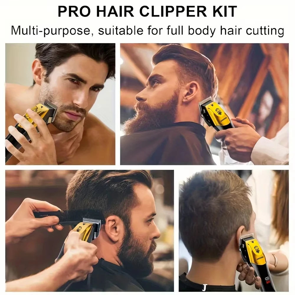 Máquina Cortar Cabelo e Barba T9 Vintage | Recarregável Kit Completo