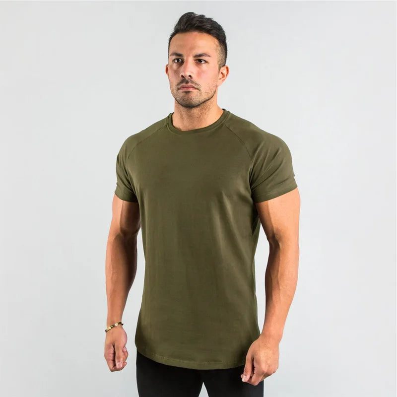 T-Shirt Fitness Bodybuilding Manga Curta | Sport Running Workout Gym Tee
