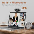 Webcam Mini 4K 2K Full HD com Microfone | 30FPS Autofocus USB PC Laptop
