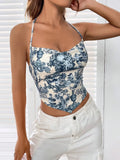 Camisole Sling Slim Crop | Top Interior Preto e Branco Verão