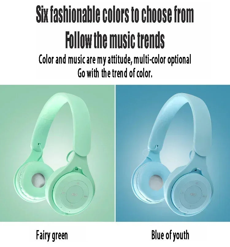 Auriculares Macarone Bluetooth 5.3 | HiFi Bass Cancelamento Ruído Mic