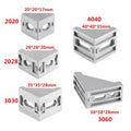 Suportes de Canto em Alumínio para Perfis 2020/3030/4040 – Para CNC e Estruturas Modulares