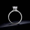 Double Fair 6 Claw Cubic Zirconia Princess Cut Wedding/Engagement Ring HotSale Silver Color Jewelry For Women anel DFR013