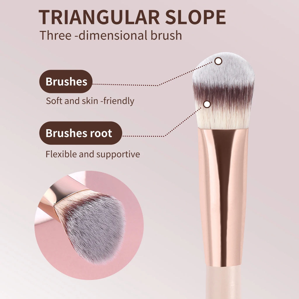 Kit 8 Pincéis Maange Portátil de Viagem | Pó Blush Base Contorno