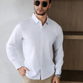 Camisa Casual Business Manga Longa Anti-Rugas | Todas as Estações