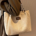 Tote Bombazine Grande Capacidade | Plush Shoulder Versátil Commuter Travel