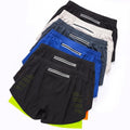 Calções Running Dupla Camada Pretos | Secagem Rápida Bodybuilding Training