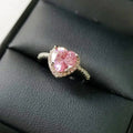 Pink Silver Color Cute Ring Finger Anel Aneis CZ Flower Ring for Women Jewelry Pure Wedding Engagement R1707-pink