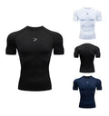 T-Shirt Compressão Corrida Manga Curta | Sport Tee Jogging Tracksuit Ginásio
