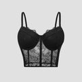 Bustier Corset Mesh Semi-Transparente Push-Up | Festas e Club