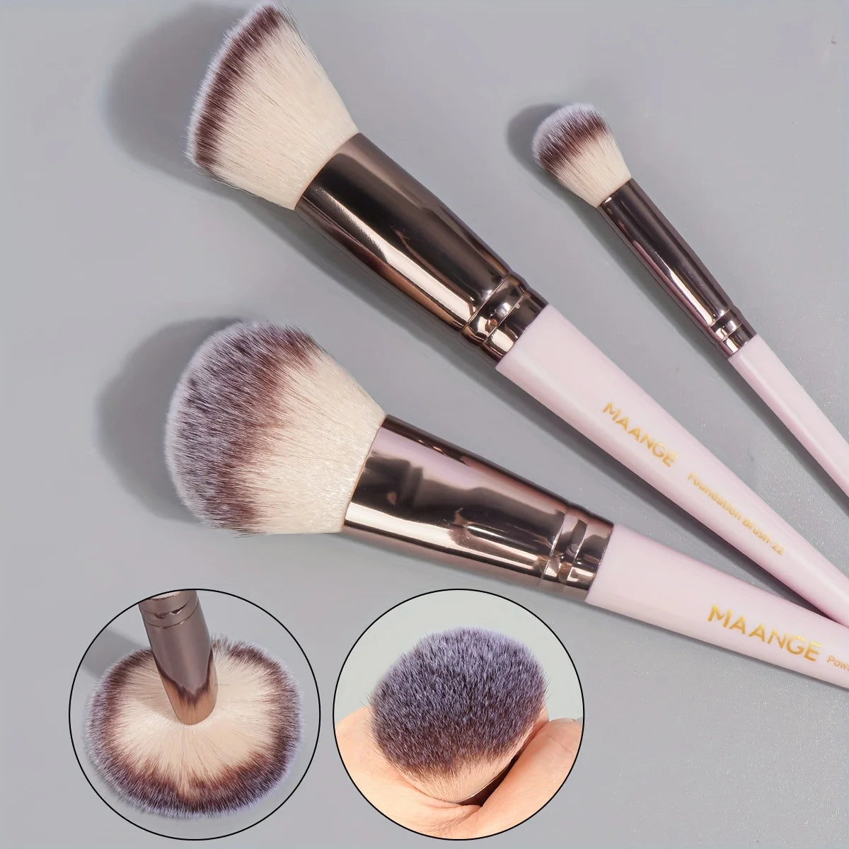 Kit Profissional 30 Pincéis Maange com Estojo | Base Sombras Blush