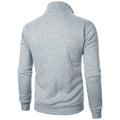 Blusão Casual Zipper Gola Alta Cor Sólida | Sport Tops Masculino