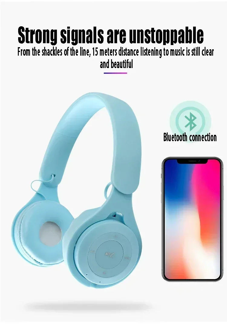 Auriculares Macarone Bluetooth 5.3 | HiFi Bass Cancelamento Ruído Mic