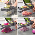 Picador Vegetais 14/16 em 1 com Pega | Slicer Dicer Ralador Cozinha