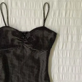 Camisole Vintage Pintas Halter Y2K | Franzido Crop Verão Francês