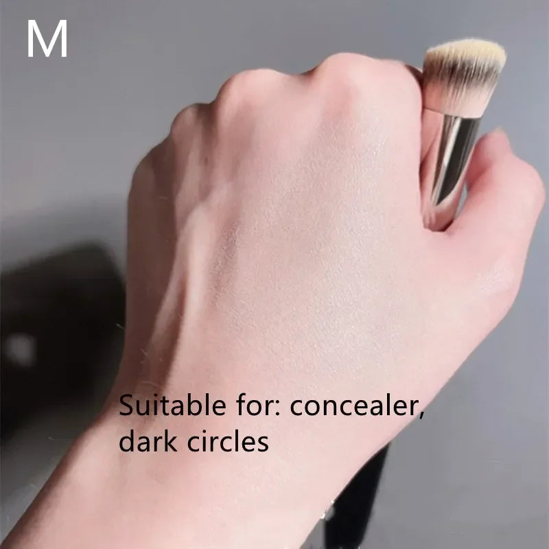 Pincel Angular Base e Corretor | Cobertura Uniforme Anti-Olheiras