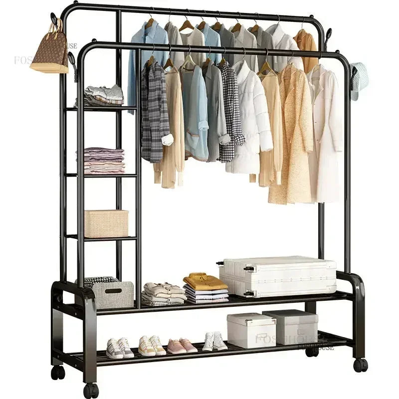 Coat racks floor bedroom clothes hanger household indoor clothes storage rack cabinet living room balcony cloth racks n