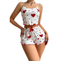 Pijama 2 Peças Top + Calções | Suave Respirável Estampa Love