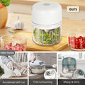 Picador Alho Elétrico Mini 100ml/250ml | Sem Fios Bateria Legumes