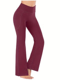 Calças Yoga Flared com Bolsos | Cintura Alta Tummy Tuck