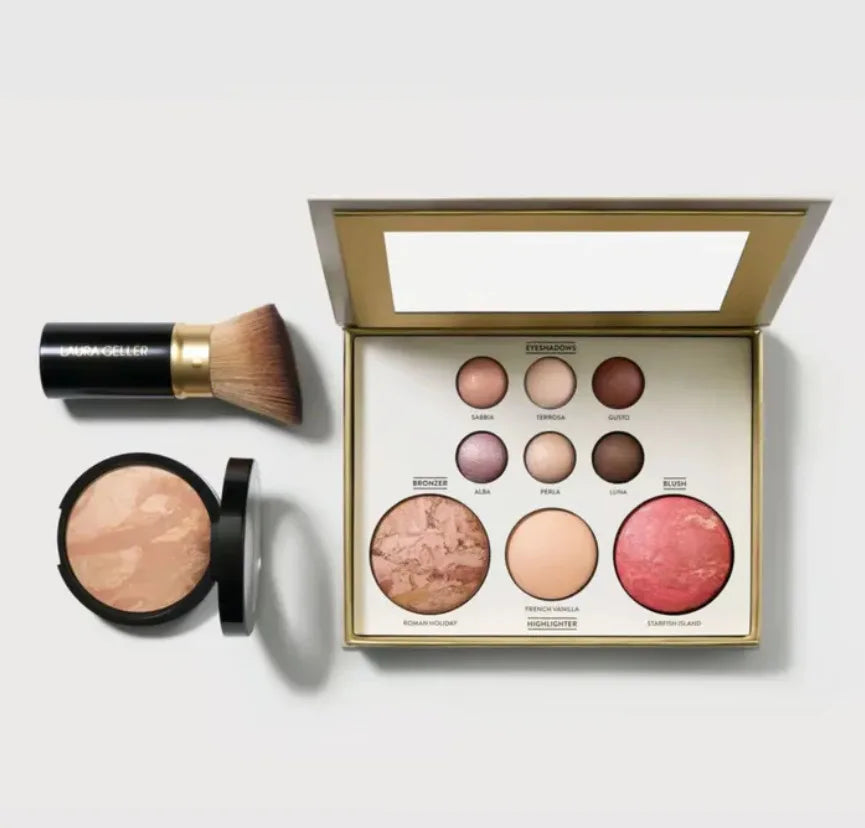 Paleta de Maquilhagem Multifuncional – Sombra, Blush, Iluminador e Corretor