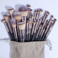 Kit Profissional 30 Pincéis Maange com Estojo | Base Sombras Blush