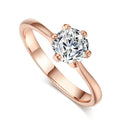 Double Fair 6 Claw Cubic Zirconia Princess Cut Wedding/Engagement Ring HotSale Silver Color Jewelry For Women anel DFR013