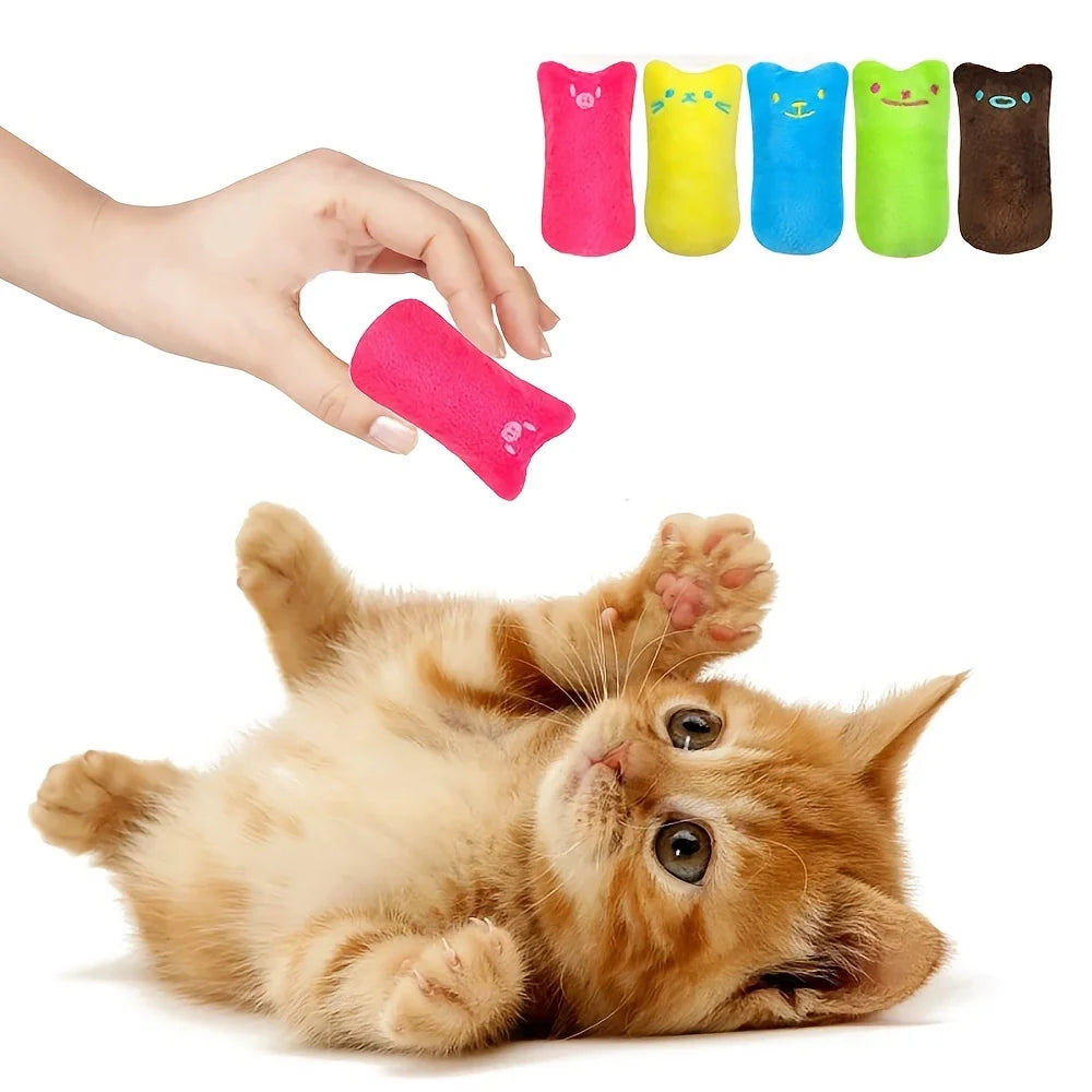 1 unidade de brinquedo interativo para gatos com gatonip, cor aleatória, almofada com gatonip, acessório para animais de estimação, almofada para mastigar e afiar os dentes, sabor menta.