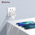 Carregador PD + USB Portátil | Adaptador Parede Telemóvel Rápido
