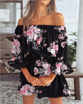 Blusa Floral Boho Ombros de Fora | Costas Nuas Holiday Verão