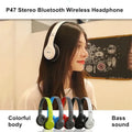 Headphones P47 Bluetooth 5.0 Dobráveis | HiFi Bass Gaming Crianças Mic