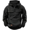 Hoodie Outdoor Espesso Multi-Bolsos Loose | Sport Casual Manga Longa
