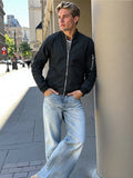 Bomber Jacket Leve Primavera Outono | Windbreaker Sport Zip Bolsos