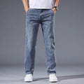 Jeans Straight Leg Retro Lavados Elásticos | Todas as Estações Versáteis