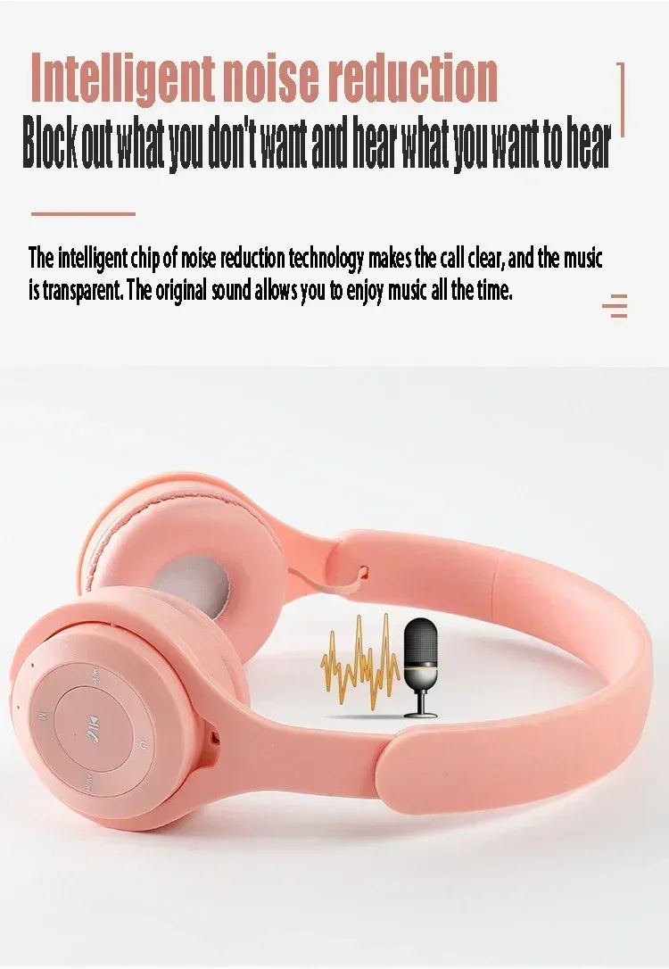 Auriculares Macarone Bluetooth 5.3 | HiFi Bass Cancelamento Ruído Mic